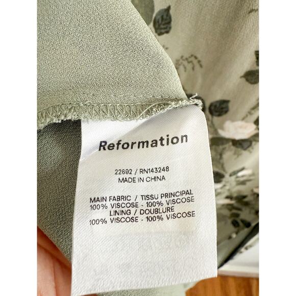 Reformation | Twilight Dress in Verde | Sz 6 - Picture 6 of 10